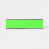 Plaque de bureau moderne vert néon – Personnalisab (Devant)