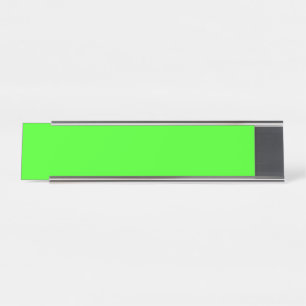 Plaque de bureau moderne vert néon – Personnalisab