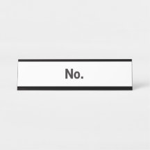 Plaque de bureau : N°