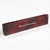 plaque de bureau notes de musique rouges