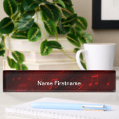 plaque de bureau notes de musique rouges