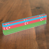 Plaque de bureau patriotique avec Drapeau d'Azerba (Taille)