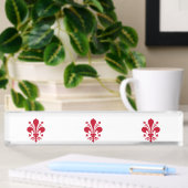 Plaque de bureau patriotique avec Drapeau de Flore