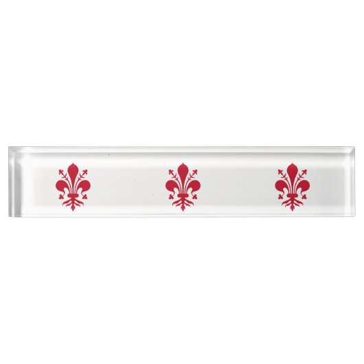 Plaque de bureau patriotique avec Drapeau de Flore (Devant)