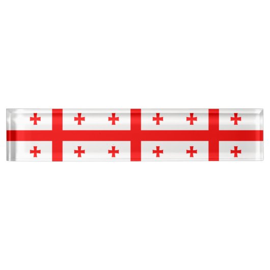 Plaque de bureau patriotique avec Drapeau de Géorg (Devant)