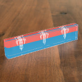 Plaque de bureau patriotique avec drapeau de Kansa (Taille)