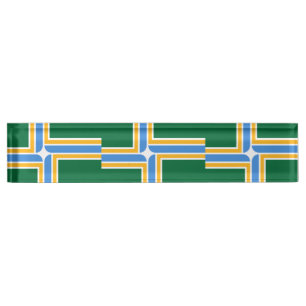 Plaque de bureau patriotique avec drapeau de Portl