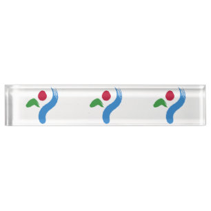 Plaque de bureau patriotique avec drapeau de Séoul