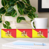 Plaque de bureau patriotique avec Drapeau de Sicil