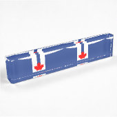 Plaque de bureau patriotique avec drapeau de Toron