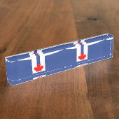Plaque de bureau patriotique avec drapeau de Toron (Taille)