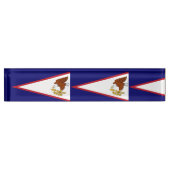 Plaque de bureau patriotique avec drapeau des Samo (Devant)