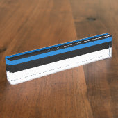 Plaque de bureau patriotique avec Drapeau d'Estoni (Taille)