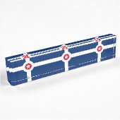 Plaque de bureau patriotique avec Drapeau d'Indian