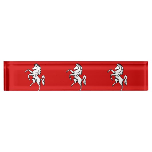 Plaque de bureau patriotique avec Drapeau du comté (Devant)