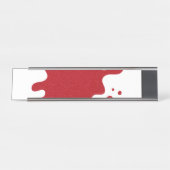 Plaque de bureau personnalisable rouge tomate avec (Devant)