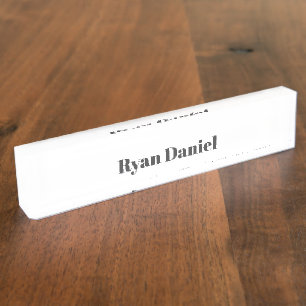 Plaque de bureau personnalisée avec nom