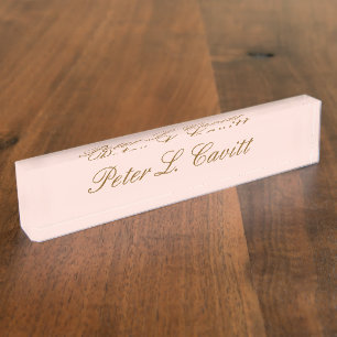 Plaque de bureau personnalisée de style moderne