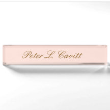 Plaque de bureau personnalisée de style moderne