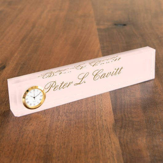 Plaque de bureau personnalisée de style moderne (Taille)