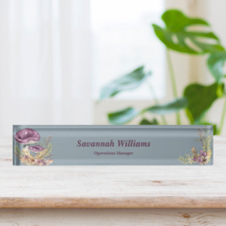 Plaque de bureau personnalisée Forêt botanique