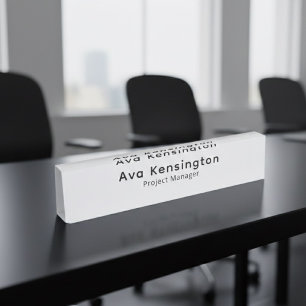 Plaque de bureau personnalisée minimaliste moderne