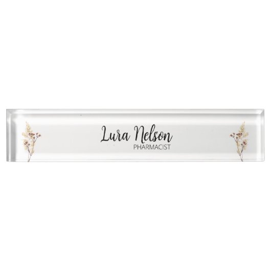 Plaque de Bureau - Plaque de Nom en Acrylique Pers (Devant)