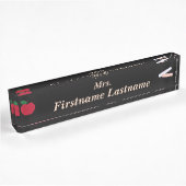 Plaque de bureau pour enseignant – Noir personnali