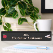 Plaque de bureau pour enseignant – Noir personnali