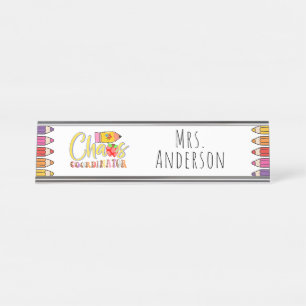 Plaque de bureau pour professeur coordinateur de c