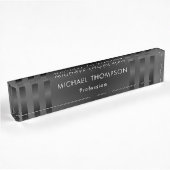 Plaque de bureau professionnelle avec rayures gris