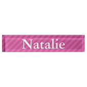 Plaque de bureau - Rayure rose HAMbyWG (Devant)