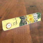 Plaque de bureau Rose Jaune (Taille)