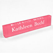Plaque de bureau - Rose Pink HAMbyWG