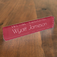 Plaque de bureau - Rouge HAMbyWG