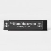 Plaque de bureau simple pour avocat (Devant)
