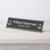Plaque de bureau simple pour avocat (Devant)