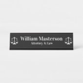 Plaque de bureau simple pour avocat (Devant)