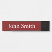 Plaque de bureau, Standard (2" x 8"), Argent (Devant)