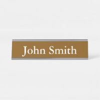 Plaque de bureau, standard (5 cm x 20 cm), argent