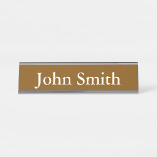 Plaque de bureau, standard (5 cm x 20 cm), argent