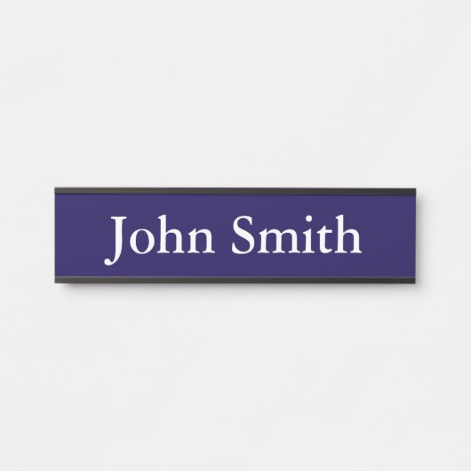 Plaque de bureau, standard (5 cm x 20 cm), argent (Devant)