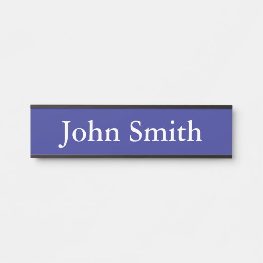 Plaque de bureau, standard (5 cm x 20 cm), argent (Devant)