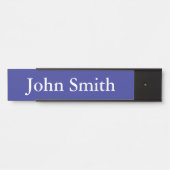 Plaque de bureau, standard (5 cm x 20 cm), argent (Devant)