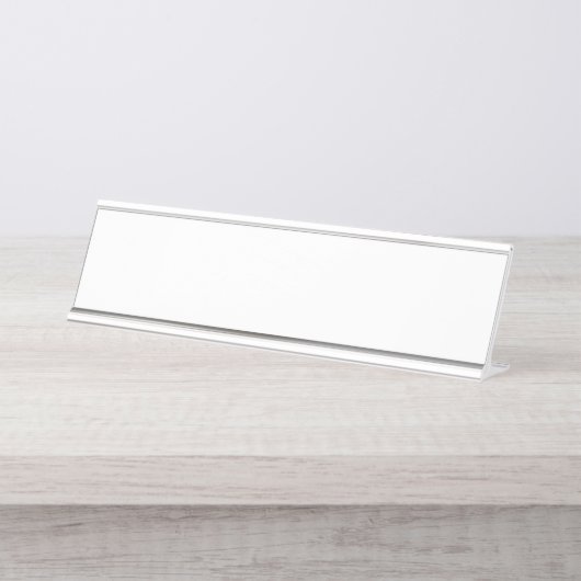 Plaque de bureau, standard (5 cm x 20 cm), argent (Devant)