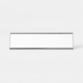 Plaque de bureau, standard (5 cm x 20 cm), argent (Devant)