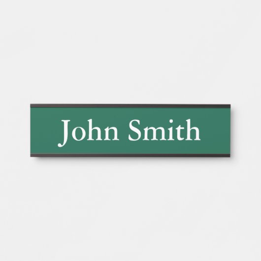 Plaque de bureau, standard (5 cm x 20 cm), argent (Devant)