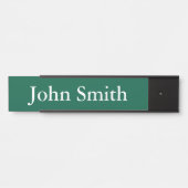 Plaque de bureau, standard (5 cm x 20 cm), argent (Devant)
