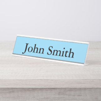 Plaque de bureau, standard (5 cm x 20 cm), argent
