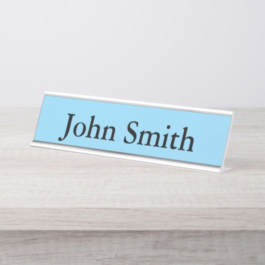 Plaque de bureau, standard (5 cm x 20 cm), argent (Devant)